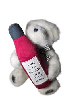 Boyds Plush Bear Wine bottle stuffed animal adult gift corky